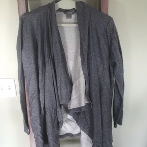 Blue-grey wrap cardigan